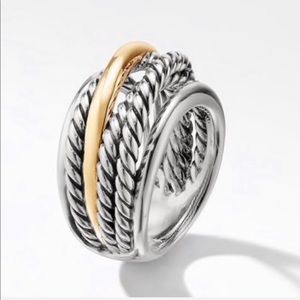 David Yurman Crossover Narrow Ring with 14K Gold